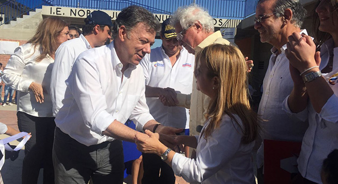 Se inauguro el colegio Nobel Juan Manuel Santos Calderon en Soledad