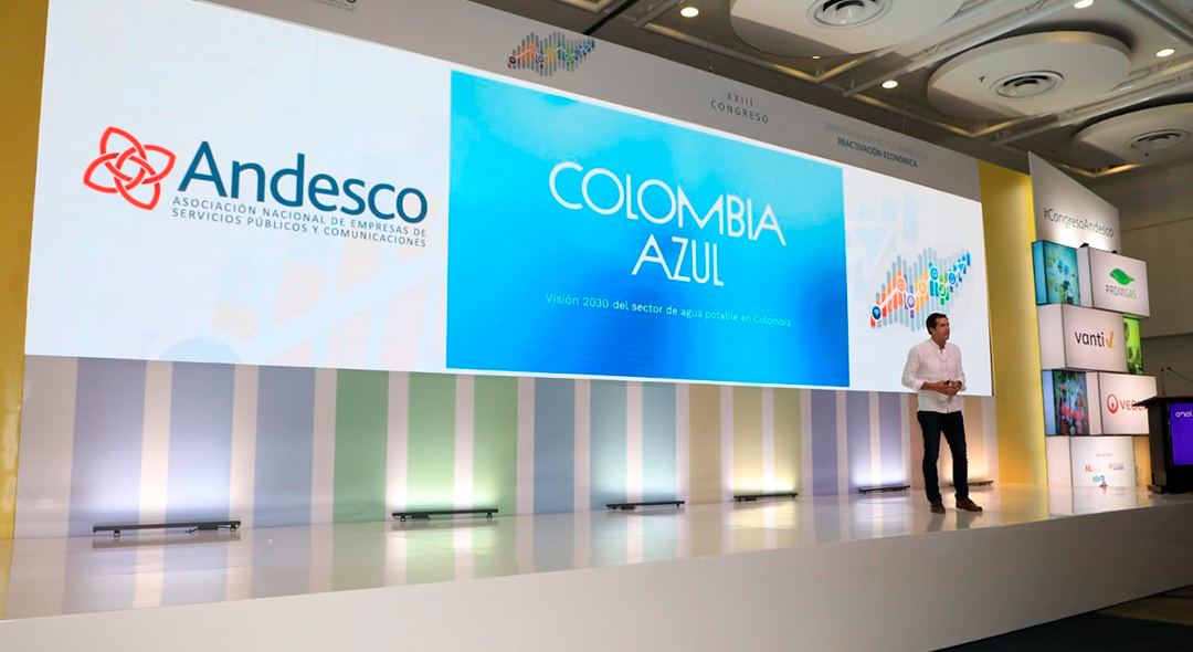Presentación del viceministro de Agua, Jose Luis Acero, en Congreso de Andesco 2021. Foto: René Valenzuela. (MVCT)