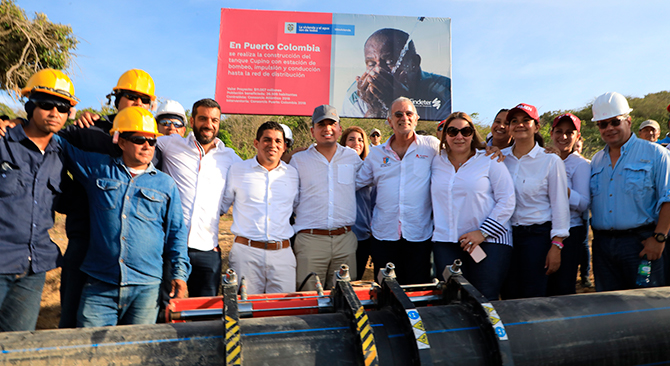 Inicio construccion de tanque de agua potable para garantizar continuidad de 24 horas en servicio de acueducto en todo Puerto Colombia