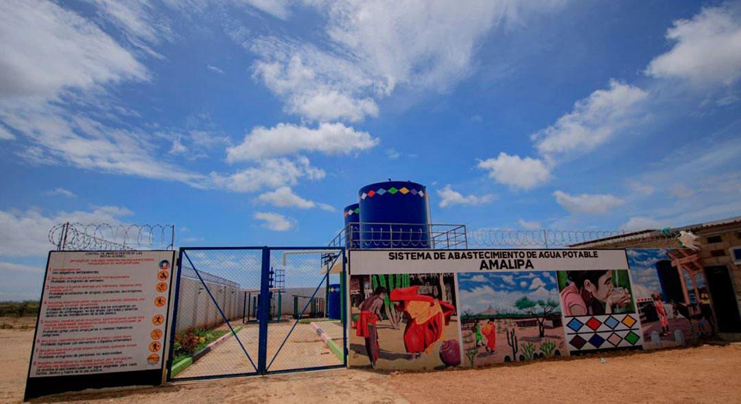 Esta pila pública proveerá 600.000 litros de agua potable al mes. Foto: Cortesía Enel Colombia