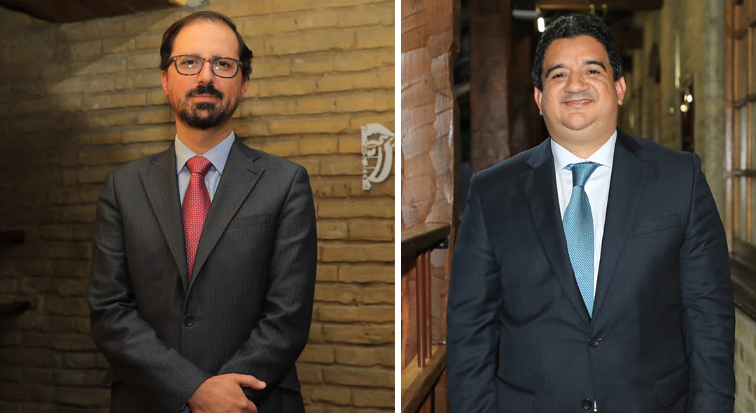 Felipe Arbouin Gómez, y Aníbal Pérez García, asumieron como nuevos viceministros de Vivienda y de Agua y Saneamiento Básico, respectivamente. Foto: René Valenzuela (MVCT)