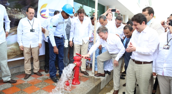 Por primera vez 30 mil habitantes de Riohacha tienen agua potable 24 horas todos los dias de la semana