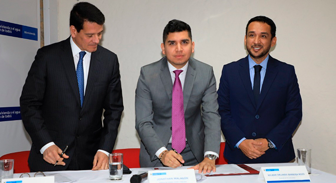 El Ministerio de Vivienda Ciudad y Territorio la Alcaldia de Villavicencio y Ecopetrol firman convenio para repotenciar el acueducto de la capital del Meta