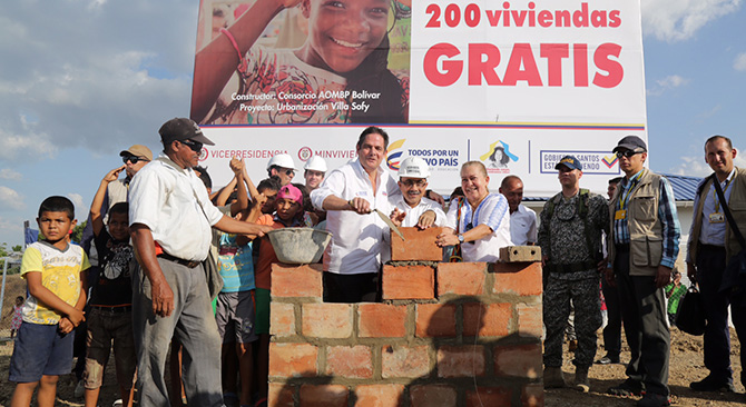 La ola de la segunda fase de viviendas gratis llego hoy a Bolivar con 539 casas