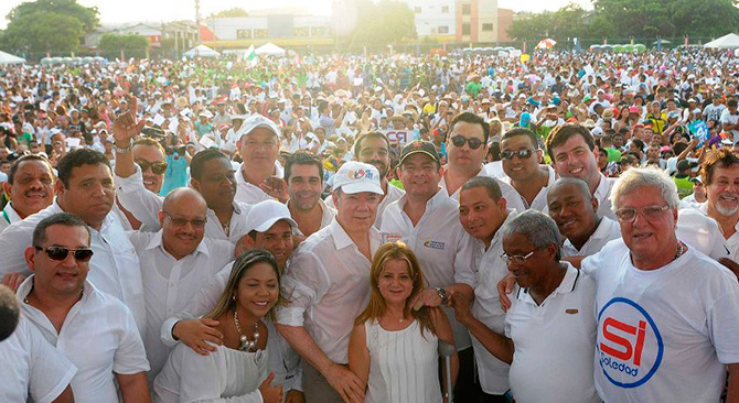 Mas de 60 mil personas le dijeron Si a la paz en Barranquilla y Cienaga Magdalena