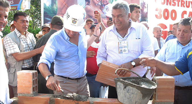 750 casas gratis se empezaron a construir hoy en el Tolima