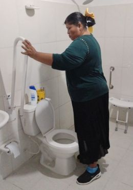 FOTOGRAFÍA, BENEFICIARÍA MARLIDEZ EN SU MEJORAMIENTO DE VIVIENDA 