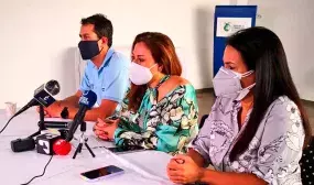 Rueda de prensa con la presencia del viceministro de Agua, Jose Luis Acero. Cortesía: Superservicios.
