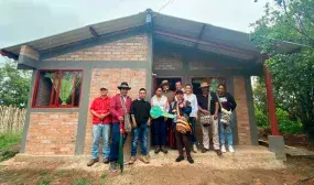 Primeras viviendas rurales entregadas a comunidades indígenas en el departamento del Cauca. Foto: Minvivienda