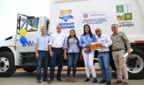 Manaure La Guajira recibio nuevo carro compactador de residuos solidos Manaure La Guajira recibio nuevo carro compactador de residuos solidos