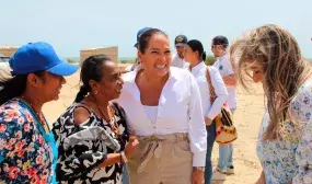 Con Guajira Azul más de 76 mil personas han accedido a agua potable por primera vez. Foto: Dania Asprilla (MVCT)