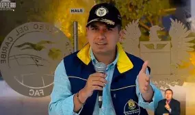 Ministro de Vivienda Jonathan Malagón durante el programa Prevención y Acción emitido desde San Andrés.