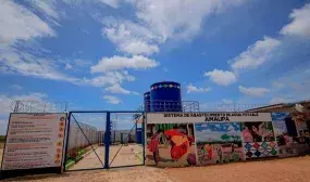 Esta pila pública proveerá 600.000 litros de agua potable al mes. Foto: Cortesía Enel Colombia