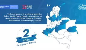 Dos años de Agua al Barrio. Diseño: Liz Carrero. MVCT.
