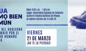PIEZA GRÁFICA EVENTO AGUA POR COMO COMÚN
