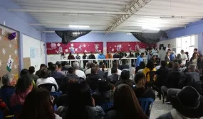 FOTOGRAFÍA AUDIENCIA PÚBLICA AGUA Y VIVIENDA EN EL MIRADOR DE CIUDAD BOLÍVAR EN SOACHA, BOGOTA.