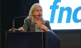 Ministra de Vivienda, Catalina Velasco, en el 15° Foro de Vivienda de Asobancaria. Foto: Sharon Durán (archivo MVCT).