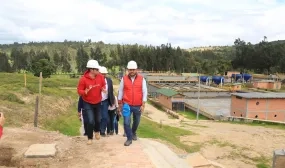 FOTOGRAFÍA VISITA TÉCNICA DEL EQUIPO DE MINVIVIENDA EN BOYACÁ, PARA LA CONSTRUCCIÓN DE LA FASE 5 DE LA PLANTA DE AGUAS RESIDUALES (PTAR).
