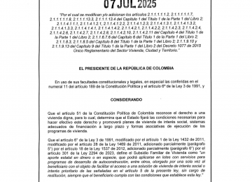 FOTOGRAFÍA DECRETO VIVIENDA USADA PARA GRUPOS VULNERABLES