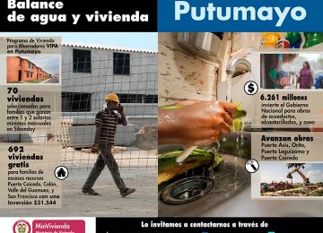 962 viviendas gratis y subsidiadas e inversiones en obras de agua y vivienda por más de $47.000 millones conforman el balance de Minvivienda en Putumayo