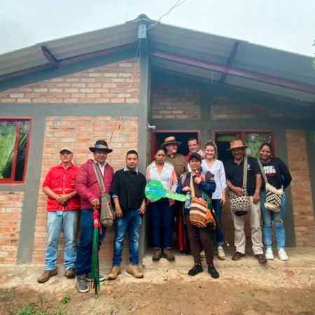 Primeras viviendas rurales entregadas a comunidades indígenas en el departamento del Cauca. Foto: Minvivienda
