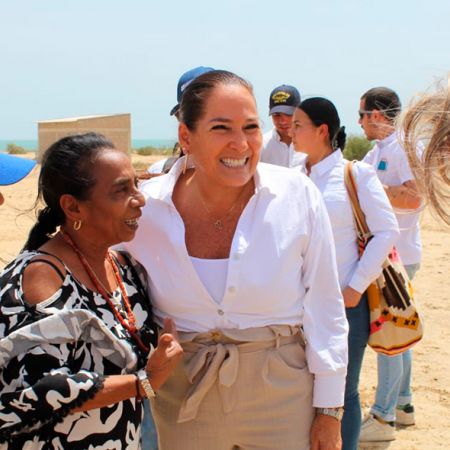 Con Guajira Azul más de 76 mil personas han accedido a agua potable por primera vez. Foto: Dania Asprilla (MVCT)