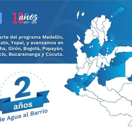 Dos años de Agua al Barrio. Diseño: Liz Carrero. MVCT.