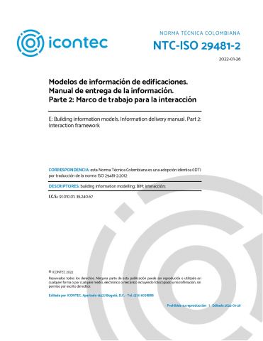NTC-ISO 29481-2:2022