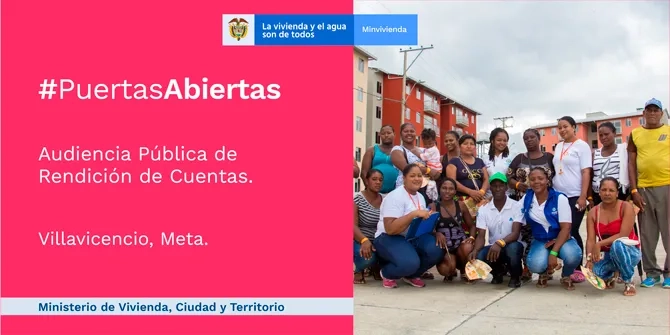 Minvivienda invita a los colombianos a participar en la Rendicion de Cuentas Puertas Abiertas