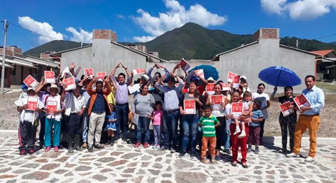 Minvivienda cumplio con la entrega de viviendas gratis en Pisba Boyaca