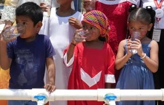 Ministra Catalina Velasco anunció solución definitiva para el suministro de agua potable en La Guajira. Foto: Sharon Durán (archivo MVCT).