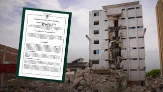 FOTOGRAFIA DECRETO PARA PROTEGER HOGARES AFETADOS POR EL TERREMOTO