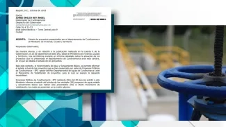PIEZA GRÁFICA ACLARACION ESTADO DE PROYECTOS DE AGUA