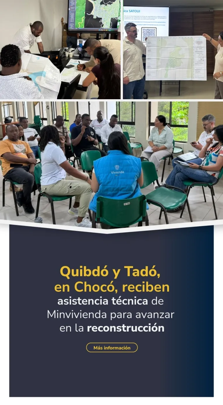 PIEZA GRAFICA COMUNICADO MINVIVIENDA BRINDA ASISTENCIA TECNICA EN CHOCO