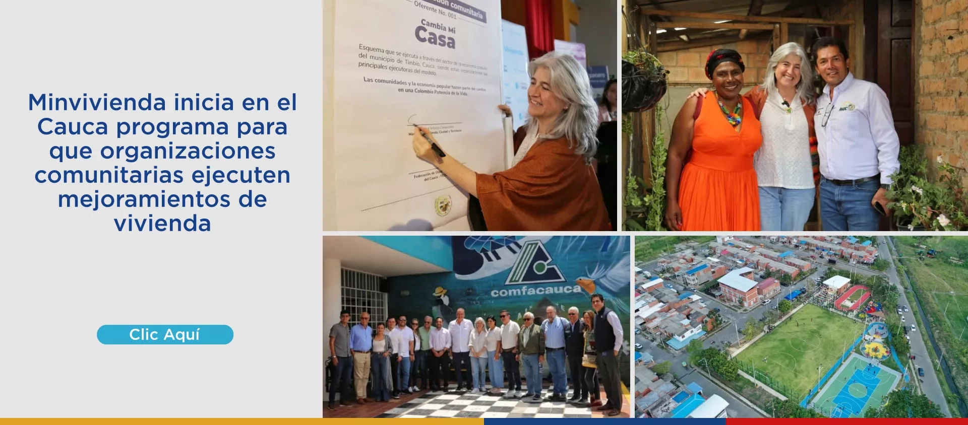 Minvivienda inicia en el Cauca programa para que organizaciones comunitarias ejecuten mejoramientos de vivienda
