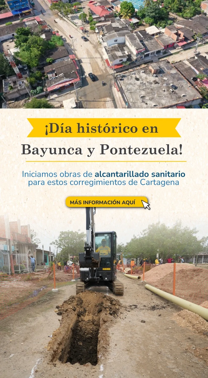 PIEZA GRAFICA COMUNICADO ALCANTARILLADO CARTAGENA