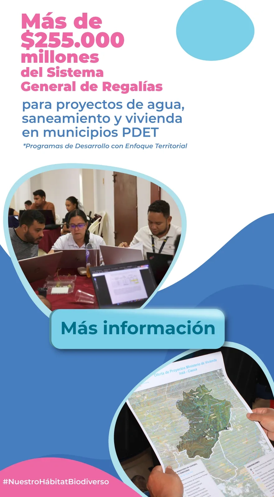 PIEZA GRAFICA COMUNICADO SISTEMA GENERAL DE REGALIAS PARA MUNICIPIO PDET