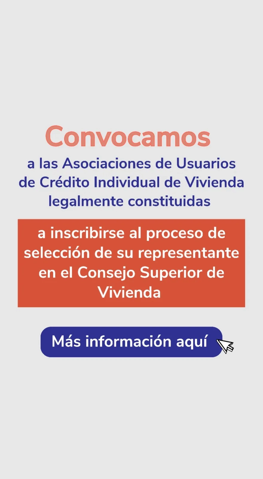PIEZA GRAFÍCA CONVOCATORIA CONFORMACIÓN CONSEJO SUPERIOR DE VIVIENDA