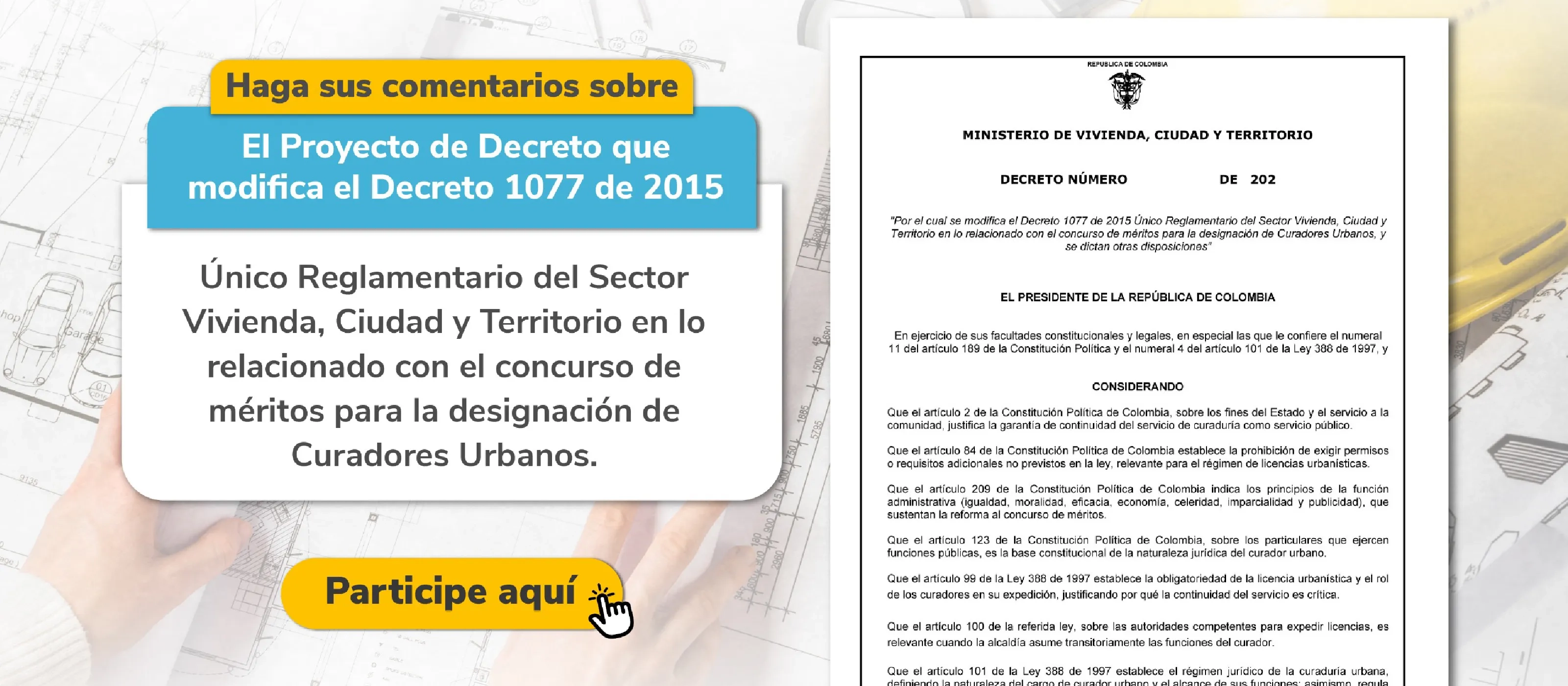 PIEZA GRAFICA DECRETO CONCURSO MERITOS CURADORES URBANOS