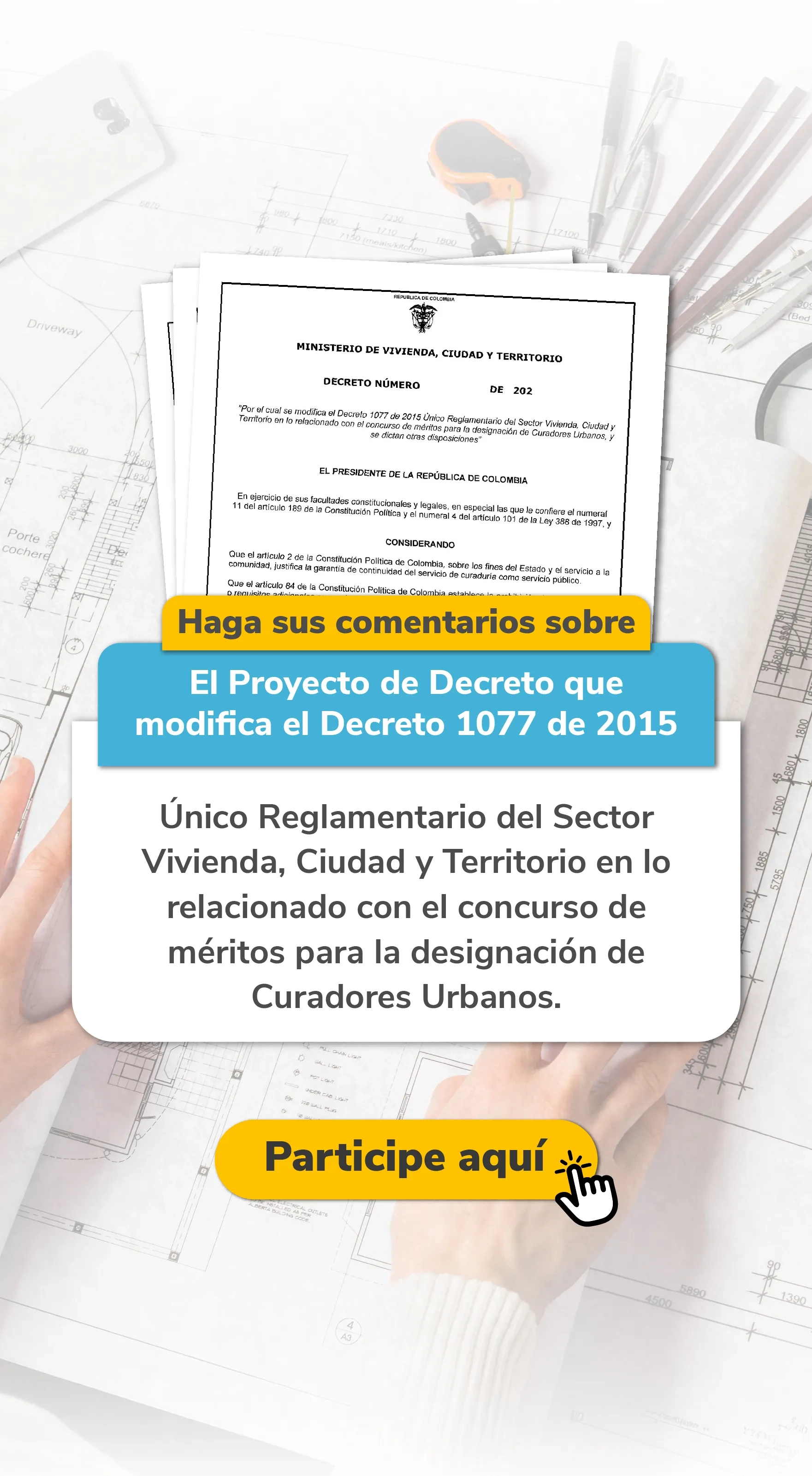 PIEZA GRAFICA DECRETO CONCURSO MERITOS CURADORES URBANOS