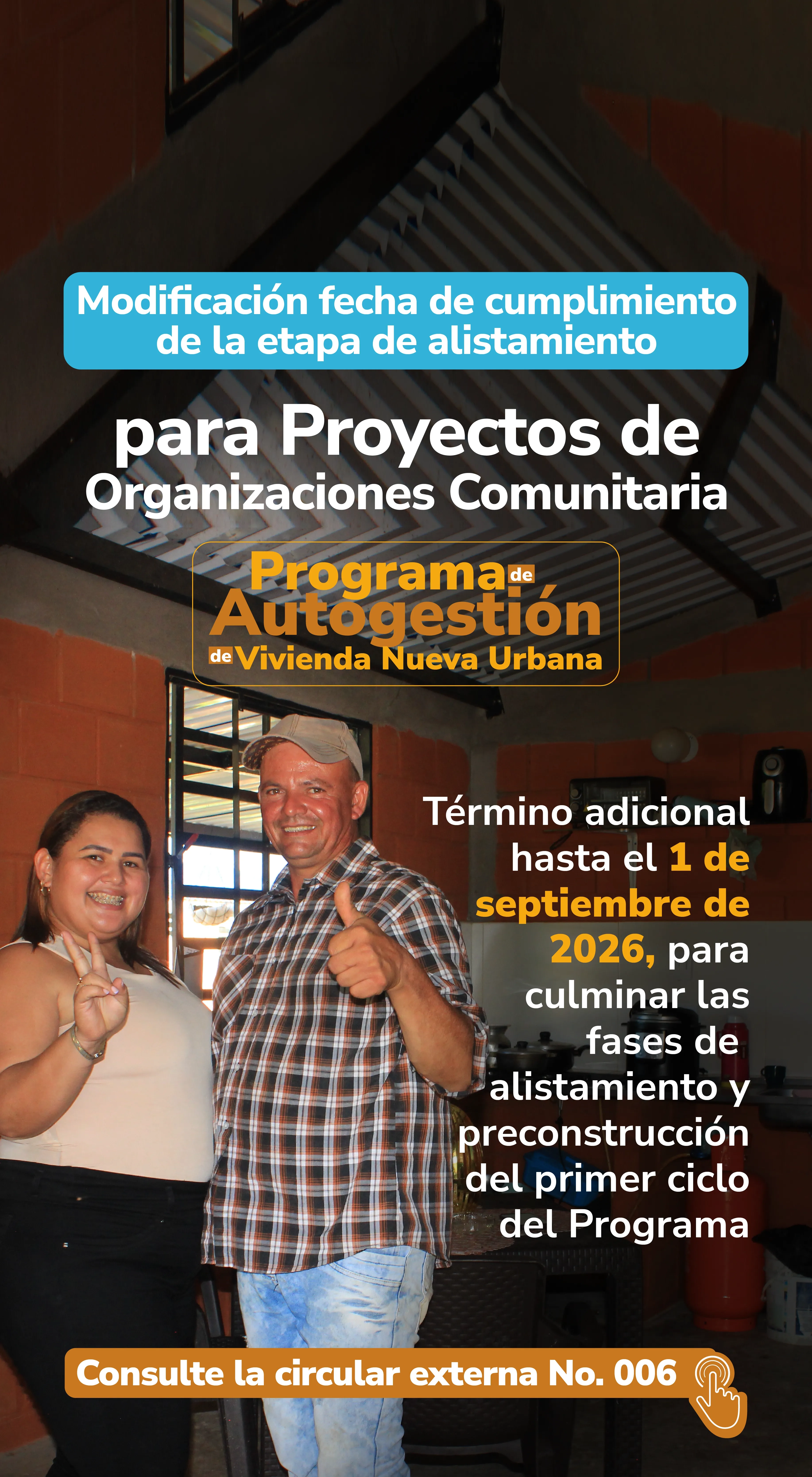 PIEZA GRAFICA CONVOCATORIA ETAPA DE ALISTAMIENTO PROGRAMA DE AUTOGESTION DE VIVIENDA NUEVA URBANA