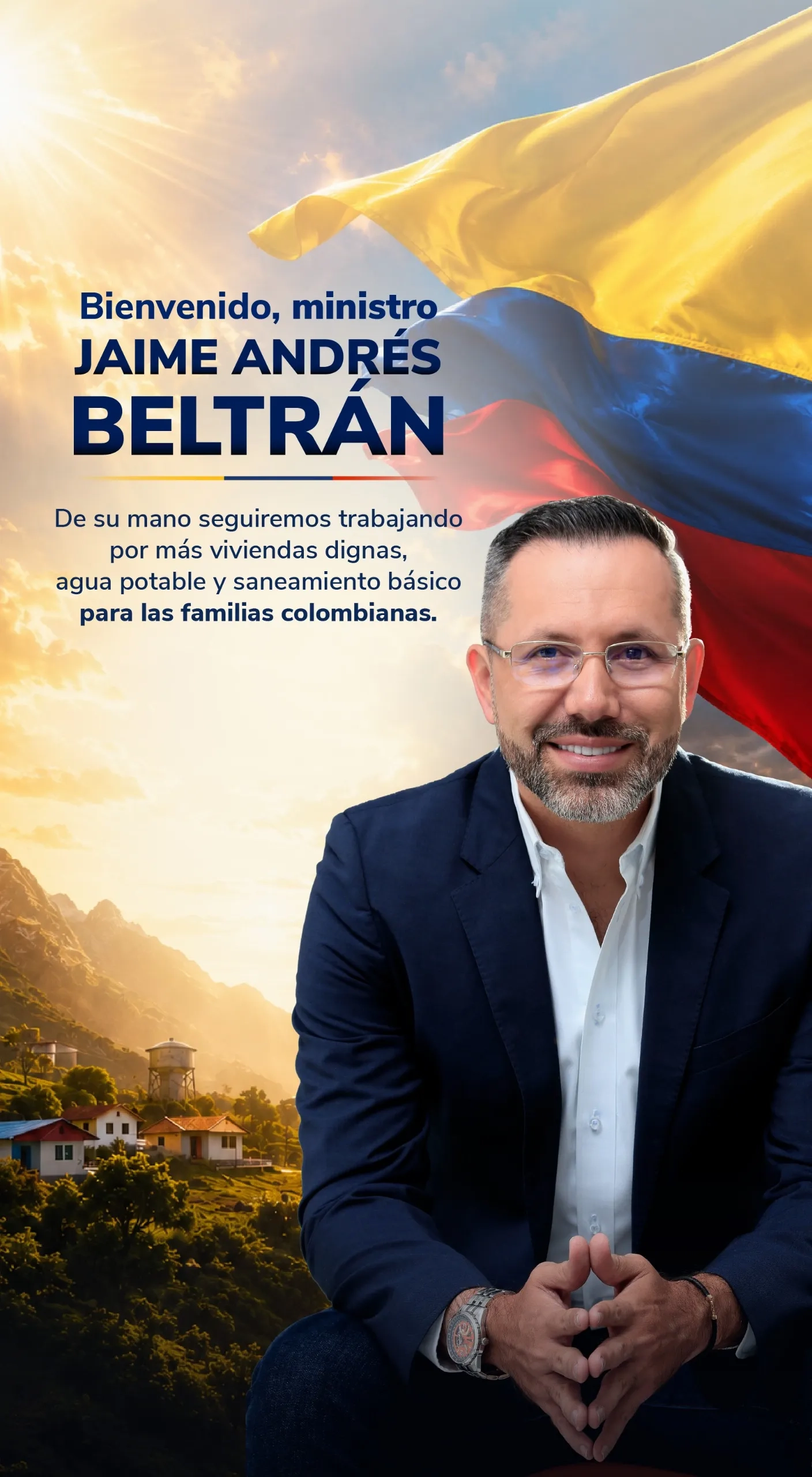 PIEZA GRAFICA POSECION MINSTRO DE VIVIENDA 2026 JAIME ANDRES BELTRAN