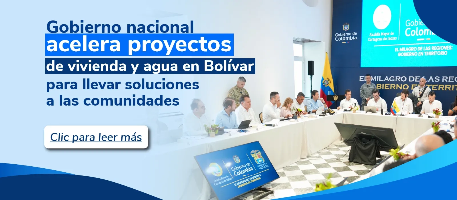 PIEZA GRAFICA COMUNICADO GOBIERNO ACELERA PROYECTOS EN BOLIVAR