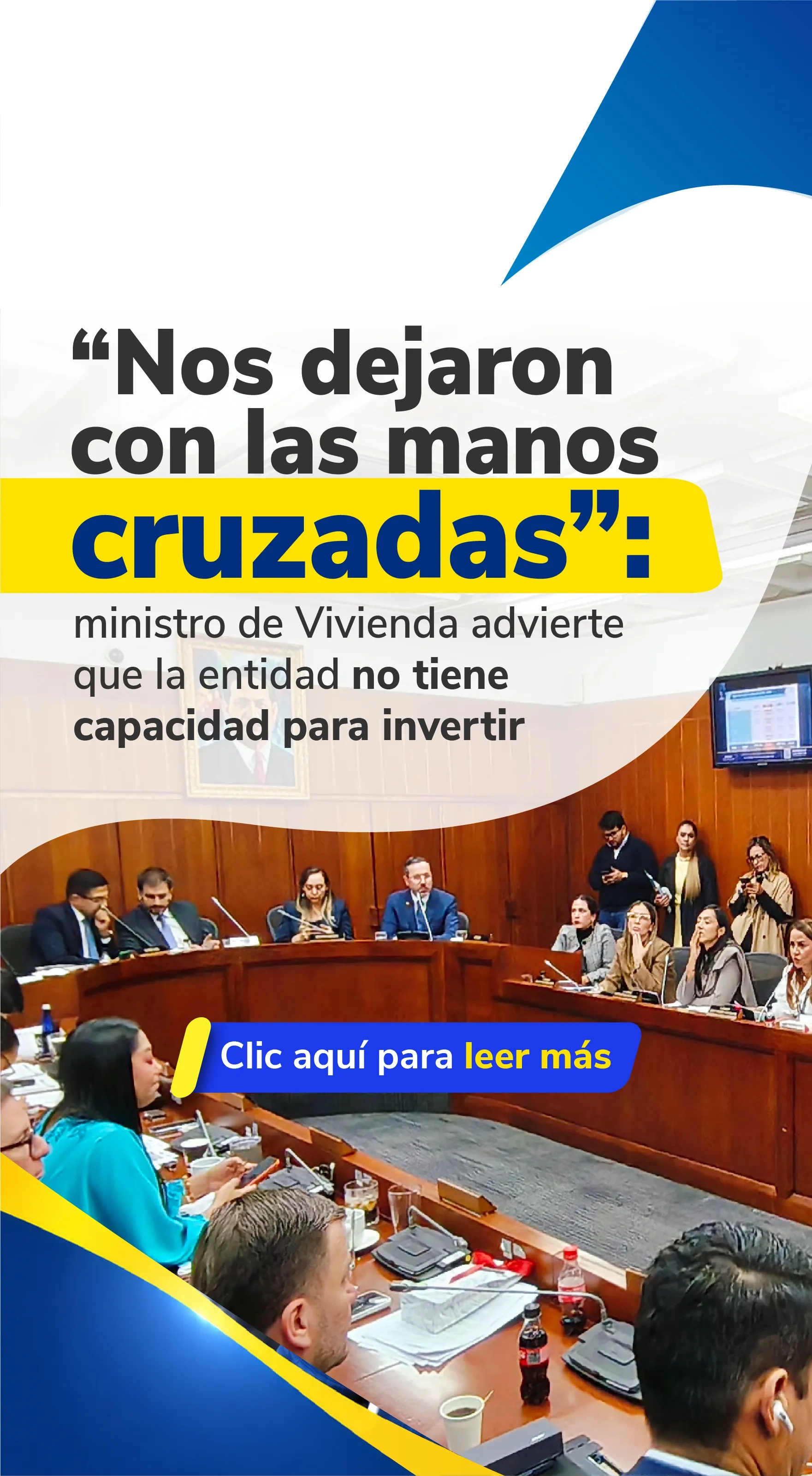PIEZA GRAFICA COMUNICADO MINISTRO ADVIERTE QUE LA ENTIDAD NO TIENE CAPACIDAD PARA INVERTIR